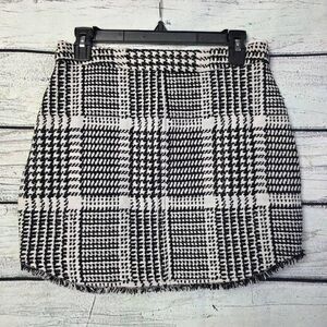 Cupcakes and Cashmere Black White Tweed Skirt Sz 2